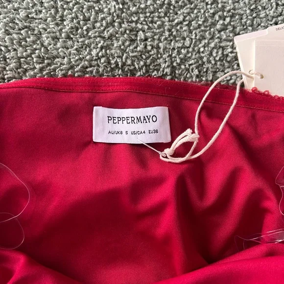 Peppermayo Red Strapless Dress - Picture 8 of 9